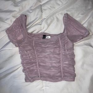 PUFF SLEEVE PURPLE TOP